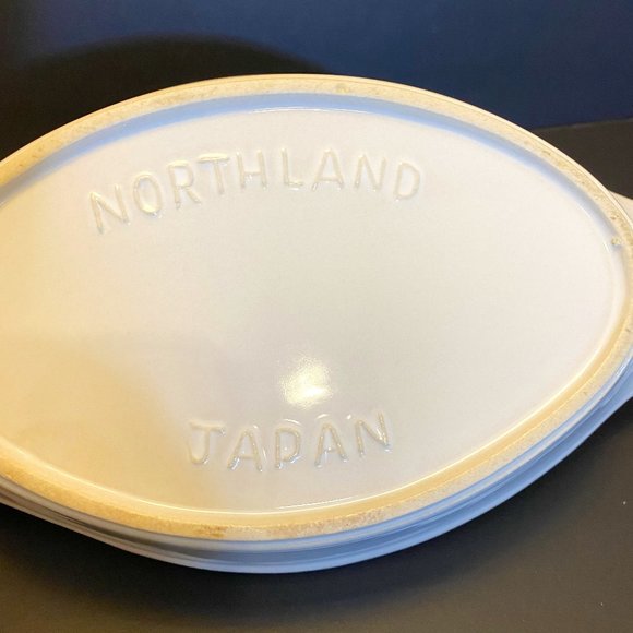 Vintage White Serving Dish Northland Japan Floral Pattern Oval - Picture 4 of 4